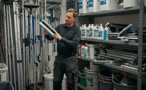 Opbevaring og Vedligeholdelse af Rengøringsredskaber til Vinduespolering